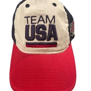 Team USA Hat Cap Strap Back Mens One Size Red Blue Olympics winter olympics